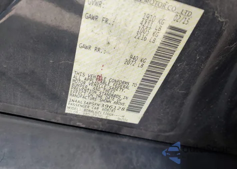 2015 Nissan Altima 2.5 S z USA, uszkodzony, nr VIN 1N4AL3AP5FN396128